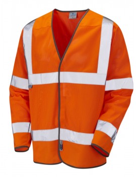 Leo Fremington Coolviz Mesh Waistcoat Orange